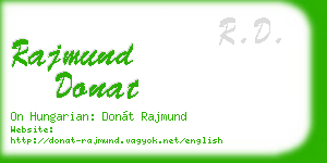 rajmund donat business card