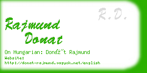 rajmund donat business card